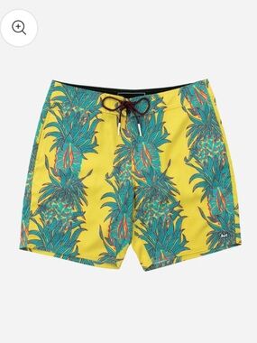 LOST ENTERPRISES Layback Boardshort Pineapple Stripe Gold 36